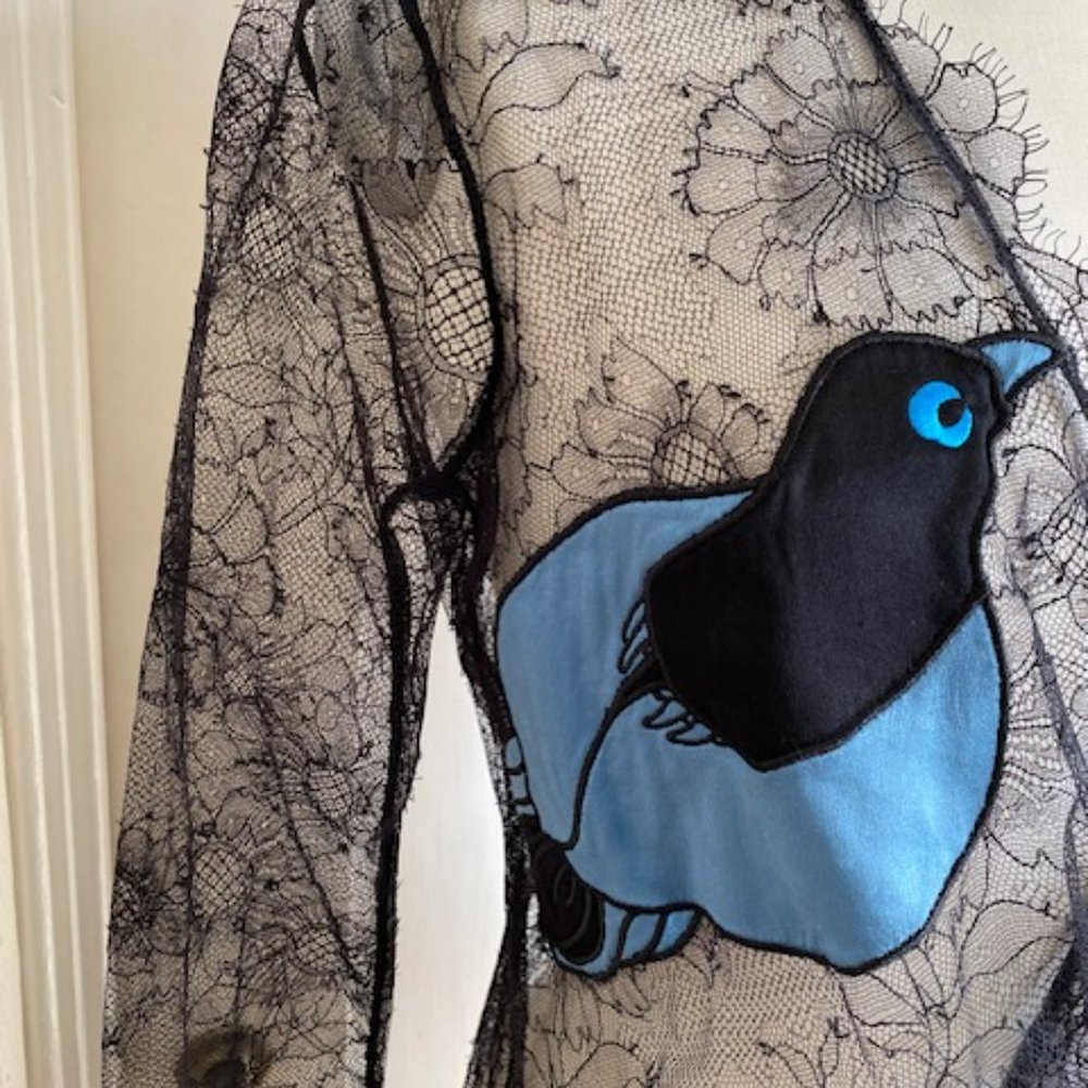Stunning Morgan Lane Lovebird Jacana Bodysuit Black Lace Bodysuit Size Medium - Picture 6 of 10